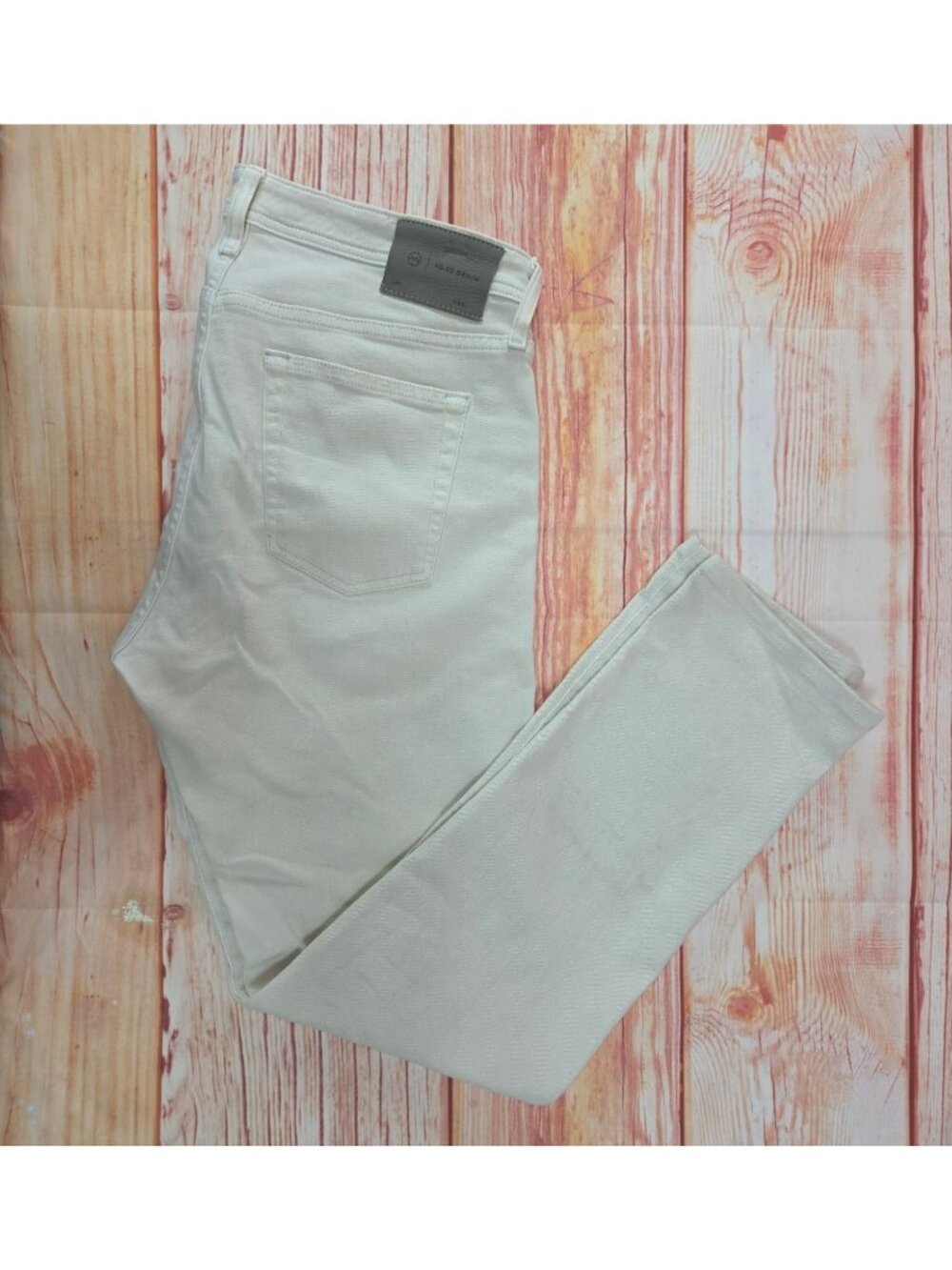 AG-Ed Denim Tellis Modern Slim White Jeans 34x33 Adriano Goldschmeid